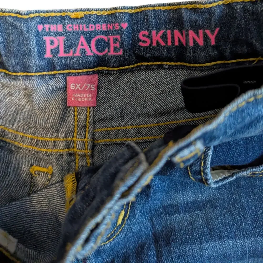 The Children's Place 6X/7S Adjustable Distressed Skinny Jeans 6X 7 Slim